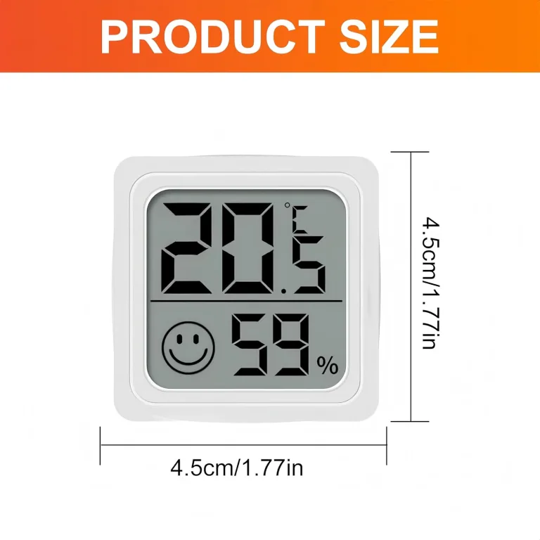 Luthando Mini Thermometer Innen, Thermometer Hygrometer Innen, Raumthermometer Mini LCD Heimthermometer für kinderzimmer, Arbeitszimmer, Schlafzimmer, Gewächshaus (4) – Bild 2