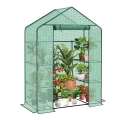 Sekey Gewächshaus 200x145x75 cm, Foliengewächshaus Stabil, Gewächshaus Balkon mit 4 Regalböden für optimales Pflanzenwachstum, Grün, XL - Thumbnail 1