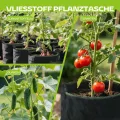 5 Stück 22L Vliesstoff Pflanzsack mit Griffe - Wiederverwendbare Pflanztasche für Tomaten, Kartoffeln, Erdbeeren, Gemüse, Blumen - Geeignet für Garten, Gewächshaus, Balkon, Terrasse - Thumbnail 5