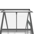 Gewächshaus mit Fundamentrahmen Gewächshaus Aluminium Gewächshaus Winterfest Garten Treibhaus Pflanzenhaus-Anthrazit-169 x 114 x 202 cm - Thumbnail 7