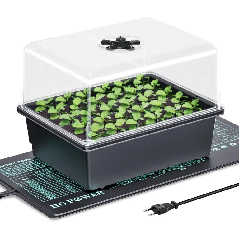 HG Power 55w Heizmatte Pflanzen Anzuchtkasten Opt. mit LED Pflanzenlampe Zimmergewächshaus mit 30 Zellen und Anzuchthaube, für Sämlinge, Gemüse & Kräuter – Opt. B Tray + LED + MAT – Bild 10
