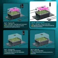 HG Power 55w Heizmatte Pflanzen Anzuchtkasten Opt. mit LED Pflanzenlampe Zimmergewächshaus mit 30 Zellen und Anzuchthaube, für Sämlinge, Gemüse & Kräuter – Opt. B Tray + LED + MAT - Thumbnail 8