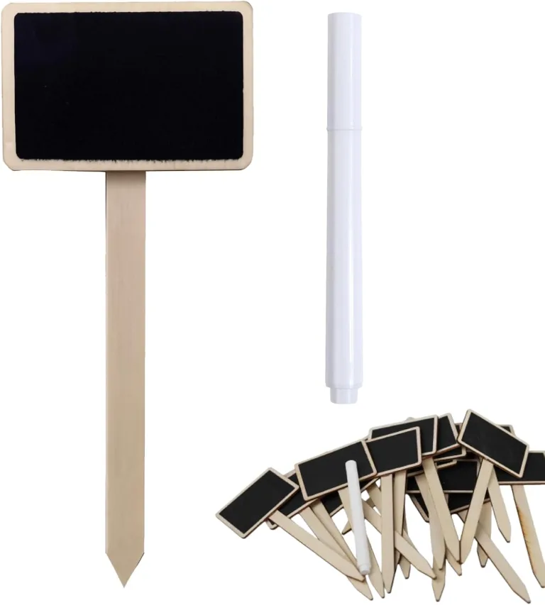 20 Stück Pflanzenschilder Holz, Gartenpflanzenstecker Mit Markierungsstift, Pflanzenschilder Zum Beschriften, Für Topfpflanzen Kräuter Blumen Gemüse, Mini-Gewächshaus, Gartenarbeiten – Bild 1