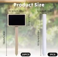 20 Stück Pflanzenschilder Holz, Gartenpflanzenstecker Mit Markierungsstift, Pflanzenschilder Zum Beschriften, Für Topfpflanzen Kräuter Blumen Gemüse, Mini-Gewächshaus, Gartenarbeiten - Thumbnail 2
