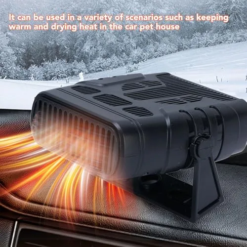 GOWENIC Tragbare Solarpanel-Heizung, 30 W Solarpanel-Heizung für Schuppen, Gewächshausheizungen Powered Kit, Trocknung Heizung Haustierhaus, Warmwind-Set, für Camping, Wohnmobil, Trocknen & Heizung – Bild 2