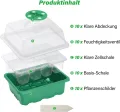 Bonviee Zimmergewächshaus Anzuchtkasten anzuchttöpfe, 10 Stück 120 Zellen Mini Gewächshaus Klein Anzuchtset Anzuchtplatte Anzuchtschale mit Belüftung und Bruchsicherer Deckel für Sämling Pflanze, Grün - Thumbnail 4
