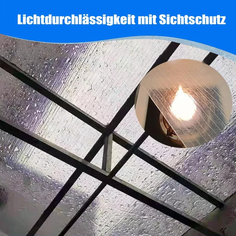 Polycarbonat Dachplatten 0.6x2m, Gewächshausplatten Wetterfest Kunststoffplatte DIY Gewächshaus Platten Polycarbonatplatten Regensichere 2x6.6ft – Bild 6