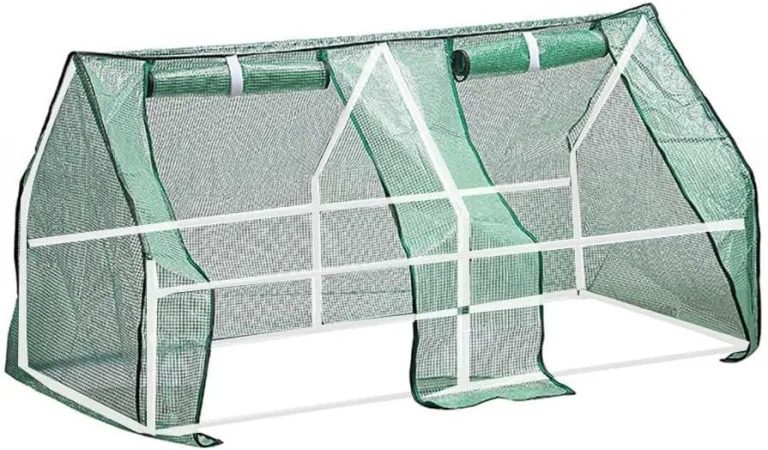 Gewächshaus PE Gewächshäuser Ersatzabdeckung Wasserdicht Mini Gewächshaus Außenhülle mit aufrollbarem Reißverschluss Tür Isoliermatte für Indoor Outdoor Garten Pflanzenwachstumsschutz – Bild 2