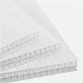 Gewächshausplatten Doppelstegplatte Zuschneidbar Klar & Uv-beständig Stegplatten für Dach Gewächshaus Carport Polycarbonat Hohlkammerstegplatten(6Pack,4' x 2' x 0.16") - Thumbnail 1