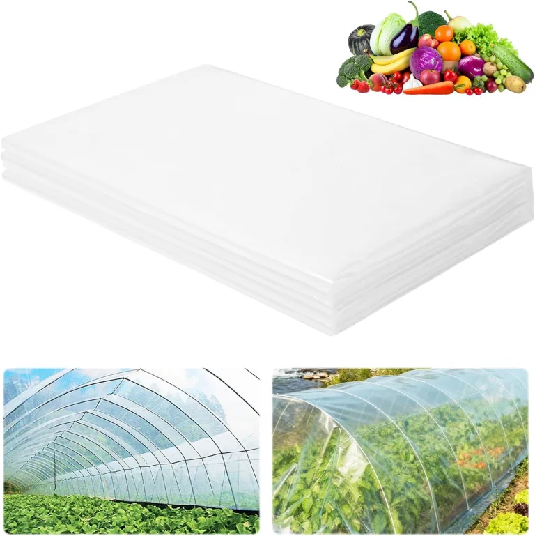 Transparent Gewächshausfolie, 2 x 10M Folie für Gewächshaus Winterfest Extra Dick Reißfest Polyethylen Gartenfolie, Plastikfoliefür Folientunnel für Gartenarbeit Tomatenhaus Treibhaus – Bild 1