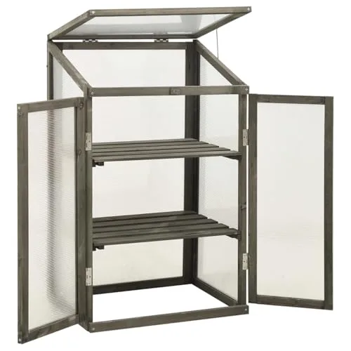 Holz-Gewächshaus: Großes, stabil & langlebig - Schutz für Pflanzen Model314849 – Bild 9