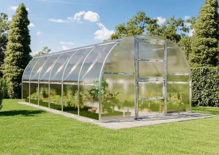 Gewächshaus Estragon 3x6m Gewächshaus aus Metall in Silber, Anzuchthaus mit 6 mm Wandstärke Treibhaus – Bild 1