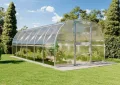 Gewächshaus Estragon 3x6m Gewächshaus aus Metall in Silber, Anzuchthaus mit 6 mm Wandstärke Treibhaus - Thumbnail 1