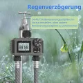 HITRENDS Bewässerungscomputer 2 Ausgänge, Großem LED-Display, Bewässerungs-Timer mit Regenverzögerung/manueller Übersteuerung/Wasserhahn-Timer, geeignet für Gärten, Rasenflächen und Topfpflanzen. - Thumbnail 5