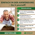 Covello Winterschutz für Pflanzen außen – Wintervlies 50g/m² – Winterschutzvlies für Kübelpflanzen – Gartenvlies Frostschutzvlies 96m² (60m x 1,6m) – Reißfest, UV-beständig – Frostschutz Pflanzen - Thumbnail 4