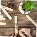 NOLITOY 50 Stück Wetterfeste Holz Pflanzenschilder Stecketiketten zum Beschriften für Garten Blumen Gemüse Kräuter Geeignet für Töpfe Beete Gewächshaus und Außenbereiche - Thumbnail 5