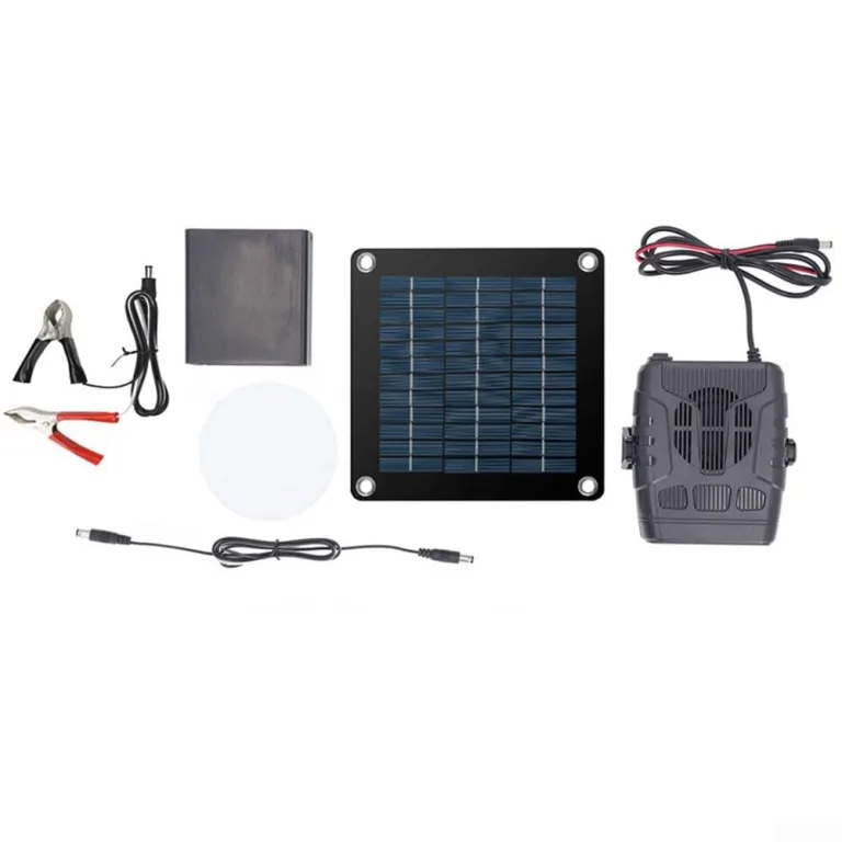 Solarpanel-Gewächshaus-Heizungs-Set, kompaktes solarbetriebenes Haustierhaus, kleine Gewächshaus-Heizungen für den Innen- und Außenbereich (A) – Bild 3