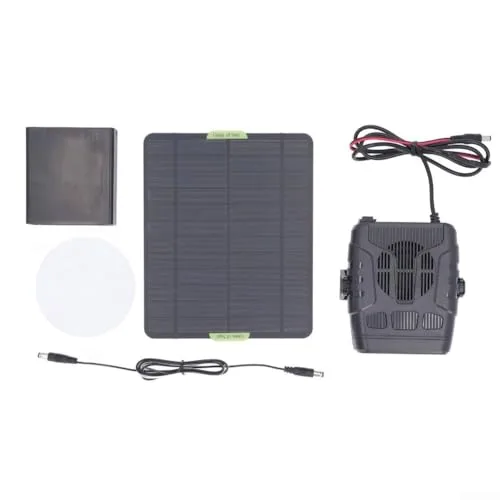 Solarpanel-Gewächshaus-Heizungs-Set, kompaktes solarbetriebenes Haustierhaus, kleine Gewächshaus-Heizungen für den Innen- und Außenbereich (A) – Bild 10