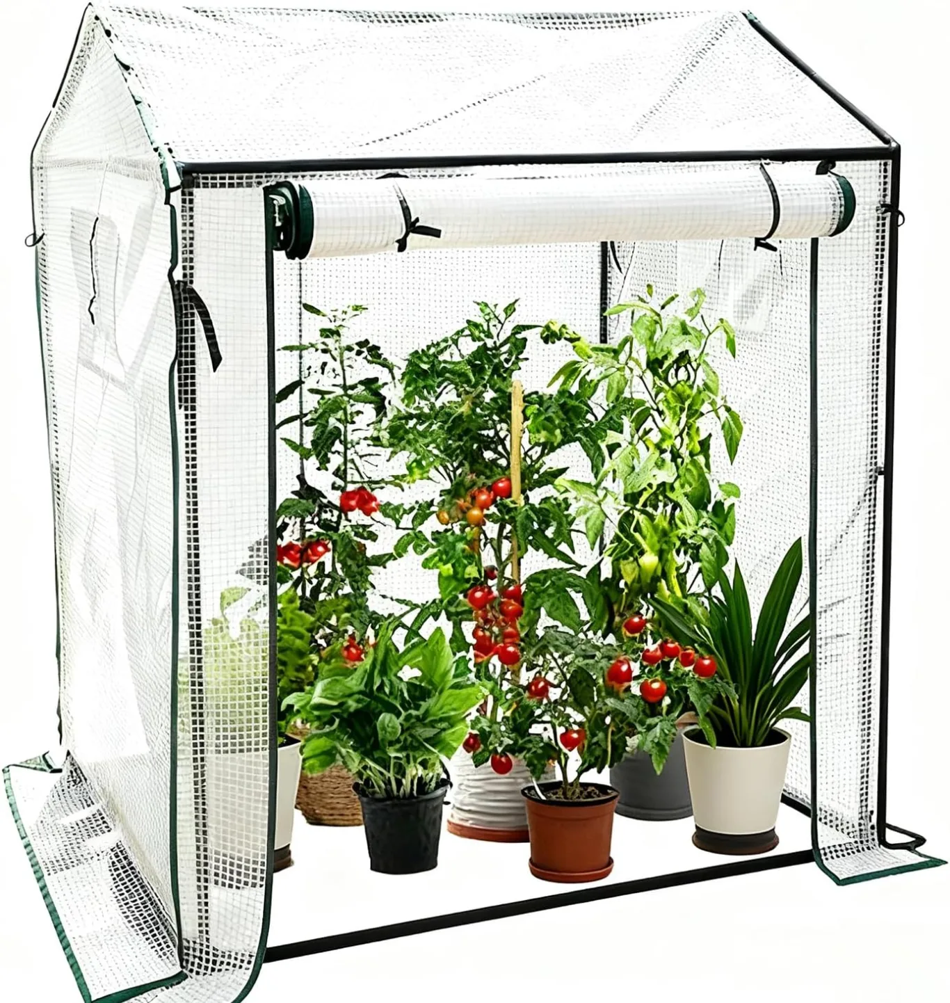 Foliengewächshaus Gewächshaus 130x90x150 cm, Begehbarers Tomaten Gewächshaus überwinterungszelt für Pflanzen,pflanzenschutz Winter Winterfest, UV-Beständig - Bild 1