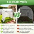 Foliengewächshaus Gewächshaus 130x90x150 cm, Begehbarers Tomaten Gewächshaus überwinterungszelt für Pflanzen,pflanzenschutz Winter Winterfest, UV-Beständig - Thumbnail 3