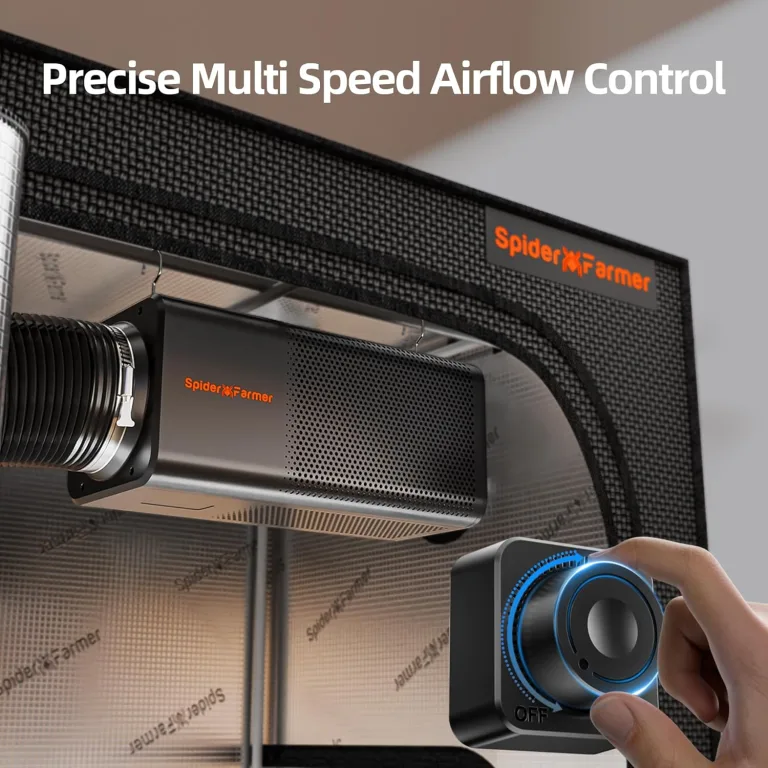 Spider Farmer 2 in 1 Aktivkohlefilter Abluft Lüfter, Rohrventilator 150mm/6 Inch Abluftset, mit RJ12 Drehzahlregler, 62W Grow Ventilator, 345 CFM abluftventilator für Growzelt, Growbox – Bild 6