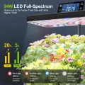 Hydroponisches Anzuchtsystem Kit 12 Pods, Smart Herb Garden mit 24W Vollspektrum-LED-Wachstumslicht, Indoor-Garten-Pflanzgefäß für Zuhause/Büro/Schule (Transluzent Schwarz) - Thumbnail 2