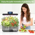 Hydroponisches Anzuchtsystem Kit 12 Pods, Smart Herb Garden mit 24W Vollspektrum-LED-Wachstumslicht, Indoor-Garten-Pflanzgefäß für Zuhause/Büro/Schule (Transluzent Schwarz) - Thumbnail 3