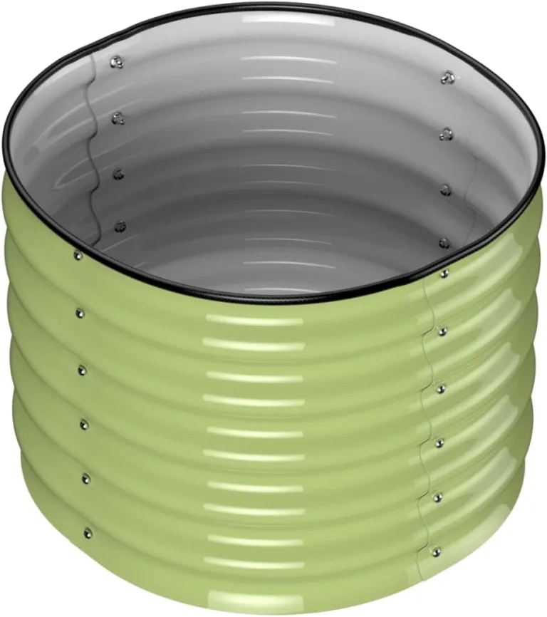 Rundes Hochbeet aus Metall 60x60x42 cm (LxBxH) - Hochbeet für den Garten mit offenem Boden - 42 cm Höhe - Rostfrei, Schneller Aufbau, Modernes Design (2er Set, Anthrazit) – Bild 3