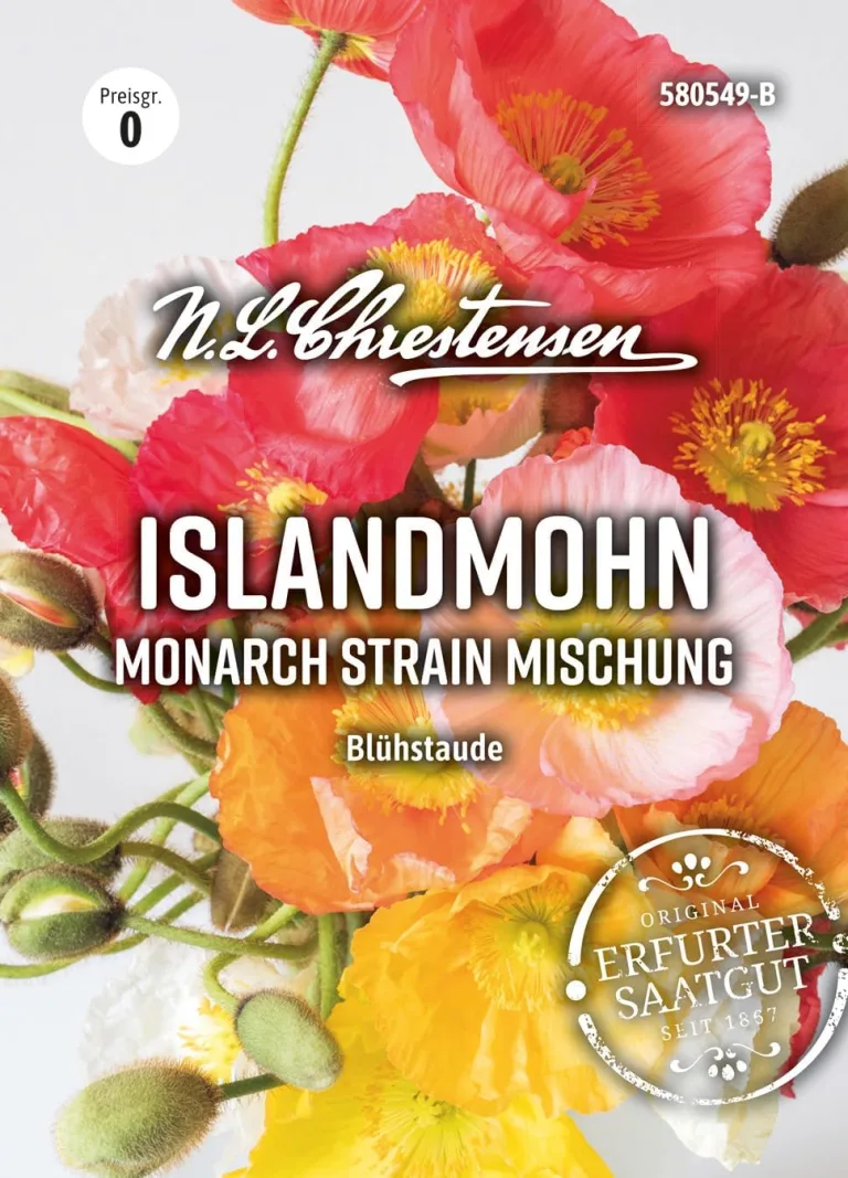 Chrestensen Saatgut Islandmohn Monarch Strain Mischung (Papaver nudicaule) – Bild 2