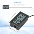 Digital LCD Thermometer Temperatur,APKLVSR Mini Thermometer Temperatur Tester mit Externem Sensor für Kühlschrank,Gefrierschrank, Aquarium(3 Stück) - Thumbnail 5
