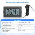 Digital LCD Thermometer Temperatur,APKLVSR Mini Thermometer Temperatur Tester mit Externem Sensor für Kühlschrank,Gefrierschrank, Aquarium(3 Stück) - Thumbnail 3