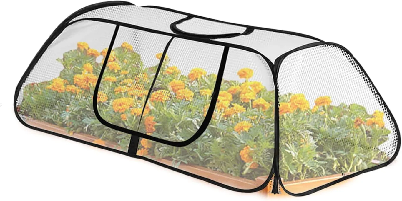 Foliengewächshaus Winterfest, Überwinterungszelt Für Pflanzen, 114 cm X 55 cm Blumenwachstumszelt, Für Gemüse Sämlinge Blumen Gartenarbeit Innenbereich Und Außenbereich - Bild 1