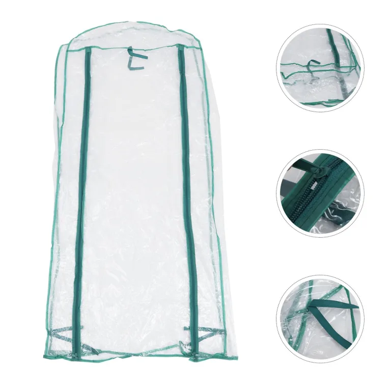 Homoyoyo Mini Gewächshaus Ersatz PVC Abdeckung Frostschutzhaube für Garten Transparentes Anti Freeze Cover Tragbares Pflanzenzelt für Balkon Garten Terrasse Schutz vor Sonne und Kälte – Bild 2