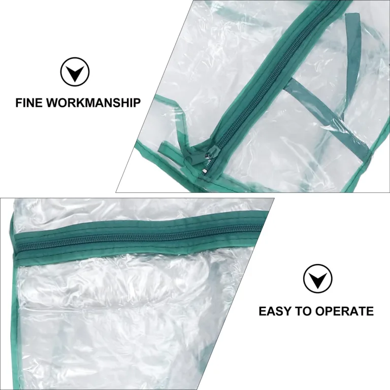 Homoyoyo Mini Gewächshaus Ersatz PVC Abdeckung Frostschutzhaube für Garten Transparentes Anti Freeze Cover Tragbares Pflanzenzelt für Balkon Garten Terrasse Schutz vor Sonne und Kälte – Bild 8