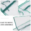 Homoyoyo Mini Gewächshaus Ersatz PVC Abdeckung Frostschutzhaube für Garten Transparentes Anti Freeze Cover Tragbares Pflanzenzelt für Balkon Garten Terrasse Schutz vor Sonne und Kälte - Thumbnail 4