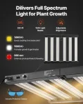 VEVOR Growzelt-Set, 100x100x200 cm, Gewächshauszelt mit Vollspektrum-LED-Zuchtlicht & Belüftungssystem, Pflanzenzelt 600D hochreflektierendes Mylar, Anzuchtzelte für Blumen und Gemüse - Thumbnail 4