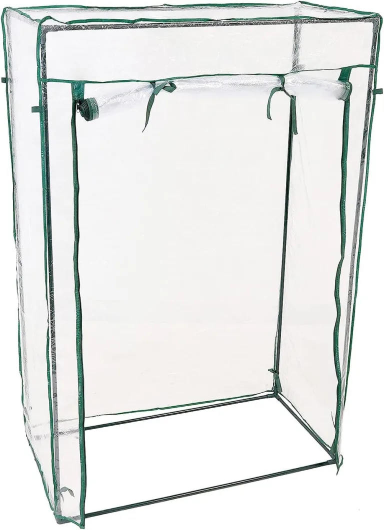 Tomatengewächshaus, 100x50cm PVC Tomatengartenzelt Abdeckung, Tomatenhaus Stabil Winterfest, Tomatenhaus Mit Aufrollbare Tür, Gewächshaus Treibhaus Für Boden,Garten – Bild 1