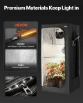 VEVOR Growzelt, 80x80x180 cm, Indoor-Pflanzenzelt mit Vollspektrum-LED-Zuchtlicht & Belüftungssystem, Growbox 600D hochreflektierendes Mylar, Zuchtzelte, Gewächshaus für Blumen & Gemüse - Thumbnail 7