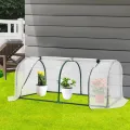 Kleines Gewächshaus Foliengewächshaus für Balkon, Garten, Tomatengewächshaus mit Roll-Up-Fenster, mit 10 Clips, 120*60*50cm, Metallrahmen - Thumbnail 3
