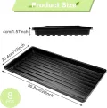 50.8x25.4x4 cm 8 Stücke Pflanzwanne Kunststoff Anzuchtplatte Seed Tray Kein Ablaufloch für Garten Terrassen Gewächshäuser Pflanzen - Thumbnail 5