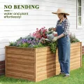 Amopatio Hochbeet Holz, 240x88x80cm, Pflanzkasten, Blumenkasten für Garten, 1700L Pflanzbeet, Kräuterbeet, Gemüsebeet, Blumenbeet für Balkon, Terrasse, Pflanzkübel, Natur - Thumbnail 3
