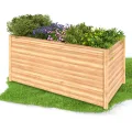 Amopatio Hochbeet Holz, 240x88x80cm, Pflanzkasten, Blumenkasten für Garten, 1700L Pflanzbeet, Kräuterbeet, Gemüsebeet, Blumenbeet für Balkon, Terrasse, Pflanzkübel, Natur - Thumbnail 9
