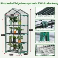 4-stöckiges Zimmergewächshaus mit LED-Wachstumslichtern, 68,5 x 48 x 157,5 cm, Mini-Gewächshaus, PVC-Abdeckung, dimmbar, 28 W Timer-Steuersystem für Saatgutstart und Pflanzenwachstum - Thumbnail 2