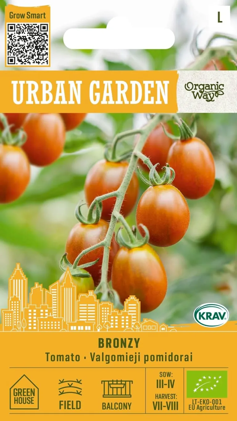 Organic Way | Tomaten - BRONZY samen | Frühe Cocktailtomate, süß & aromatisch | Saftig 12 g Früchte | Für Balkon, Gewächshaus & sonnige Standorte im Freien | Tomaten Saatgut | 1 Pack – Bild 1
