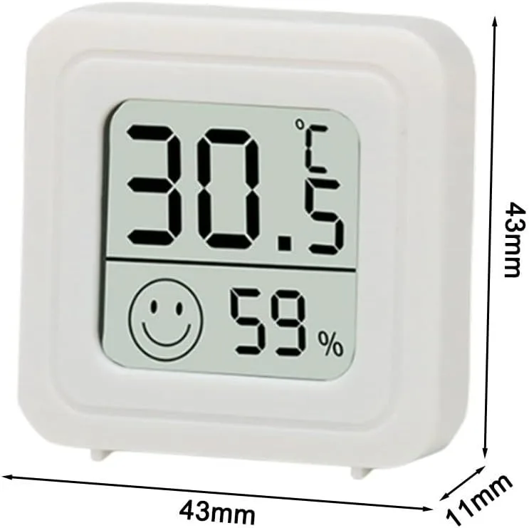 8 Stück Digitales Mini Thermo-Hygromete, Raumtemperatur überwachen, Thermometer Hygrometer, Kabelloses, Luftfeuchtigkeit Meter für Babyzimmer Wohnzimmer Büro Gewächshaus – Bild 2