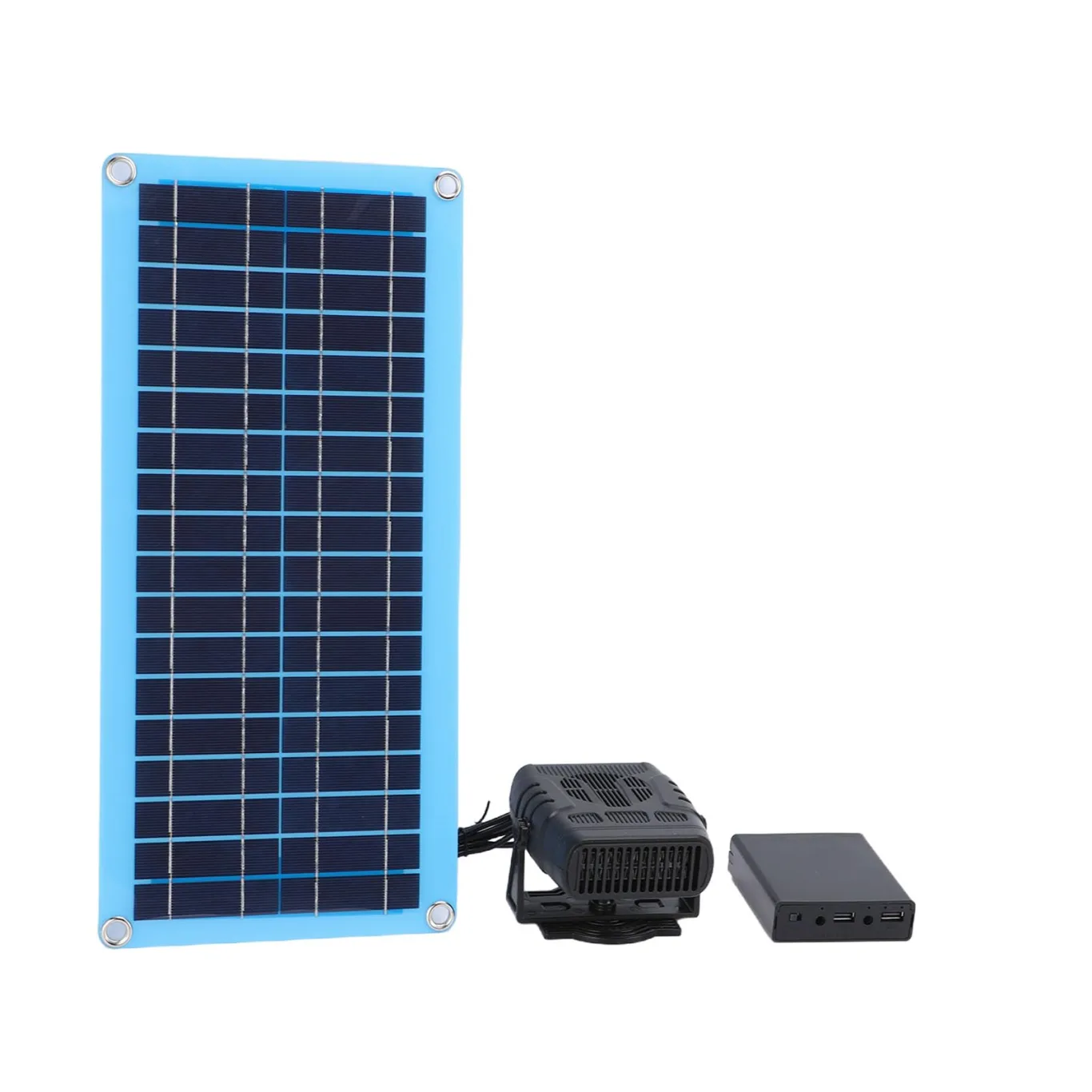 Solarheizung für Hühnerstall, Tragbare Solarbetriebene 30-W-Heizung mit Monokristallinem Panel und Einstellbaren Temperatureinstellungen, Warmwindausrüstung Zum Trocknen und Heizen von - Bild 1