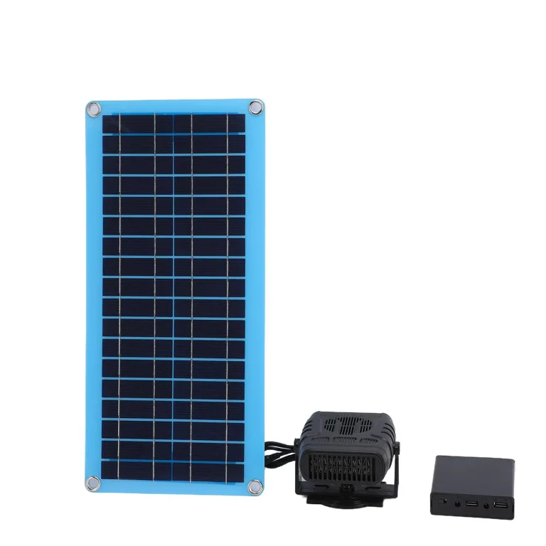 Solarheizung für Hühnerstall, Tragbare Solarbetriebene 30-W-Heizung mit Monokristallinem Panel und Einstellbaren Temperatureinstellungen, Warmwindausrüstung Zum Trocknen und Heizen von – Bild 4