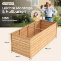 UDPATIO Hochbeet Holz für Garten 240x88x80cm Holzhochbeet zum Bepflanzen von Gemüse & Kräutern Pflanzbeet Pflanzkasten Gemüsebeet für Balkon - Thumbnail 2