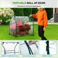 Yesker Mini Gewächshaus 91 x 45 cm x 84 cm tragbares kleines Gewächshaus für Innen Außen Gewächshaus mit PVC-Schutz kompakte Gewächshaus für Wintergarten Arbeit Balkon Terrasse außerhalb Garten - Thumbnail 3