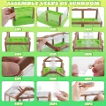 KAHEIGN Mini-Gewächshaus-Set für Kinder Gewächshaus, Pflanzkasten & Samen mit verbesserter Bewässerung – Mini Kindergärten Entdeckungsreiches Lernspielzeug für Jungen und Mädchen - Thumbnail 4